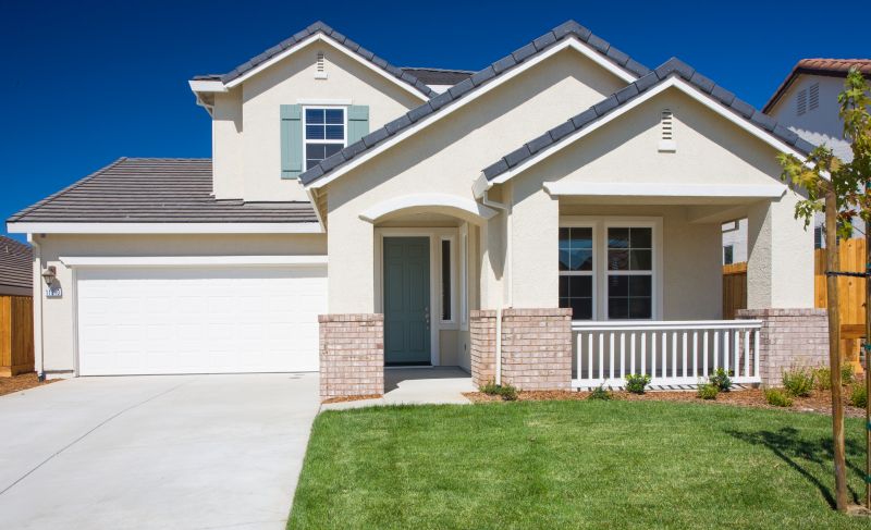 Stucco on a Residential Garage